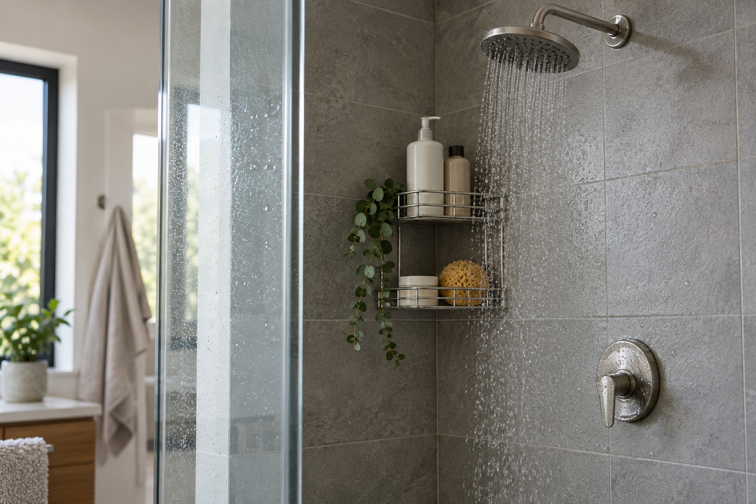 A Shower Caddy for a Shared Bathroom