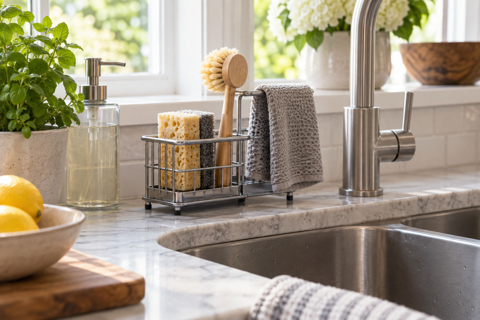 A Sink Caddy That Actually Dries Between Uses